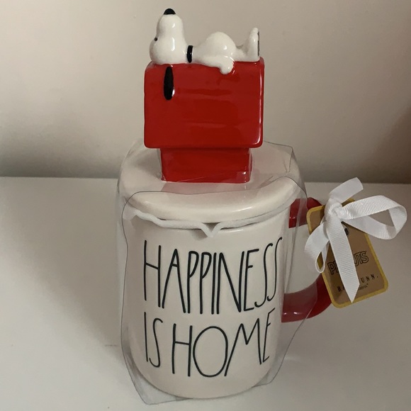 Rae Dunn Artisan Collection Peanuts Snoopy Brand New Mug With Lid. - Picture 2 of 5